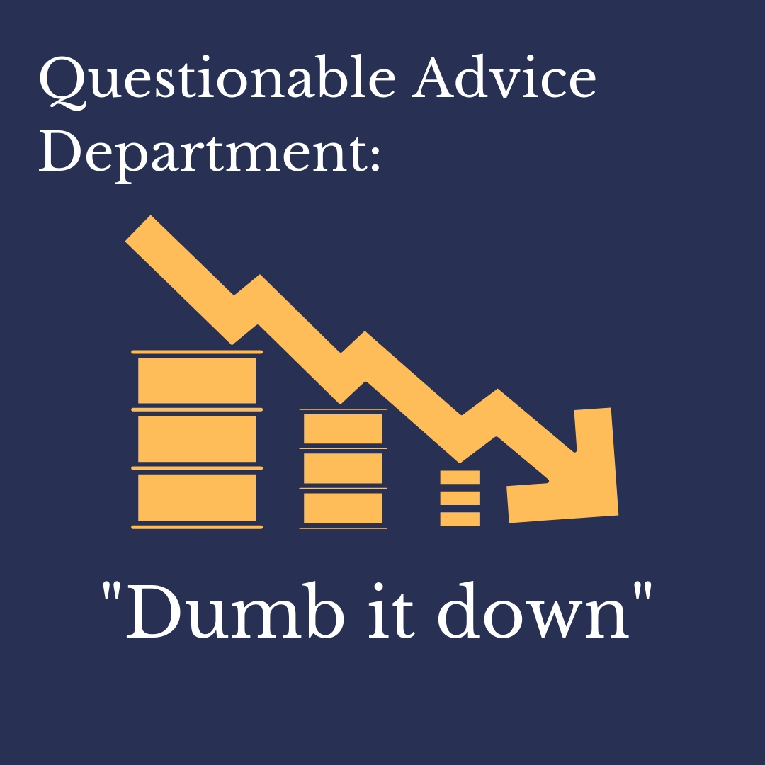 dumbing down
